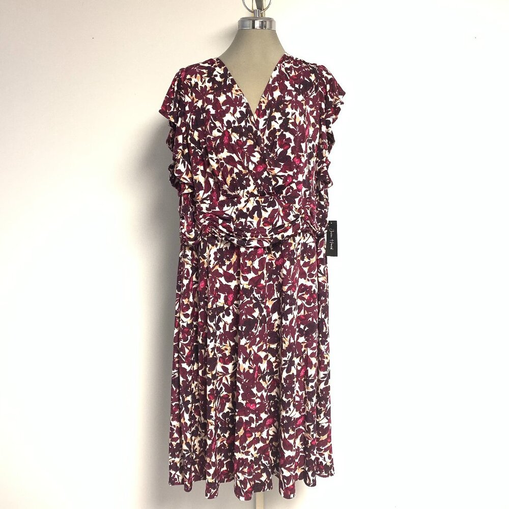 New Jessica Howard Dress Floral Easy Fit and Flare Plus Sizes 20W 22W 24W